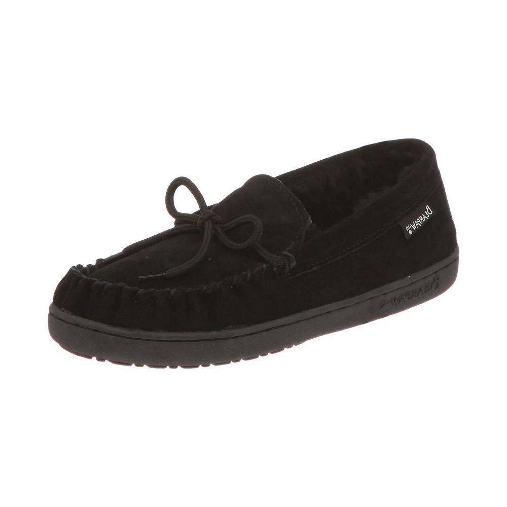 BEARPAW MEN'S MOC II BLACK SIZE 12 | MEN'S SLIPPER | MEN'S SHOE | COMFORTAB